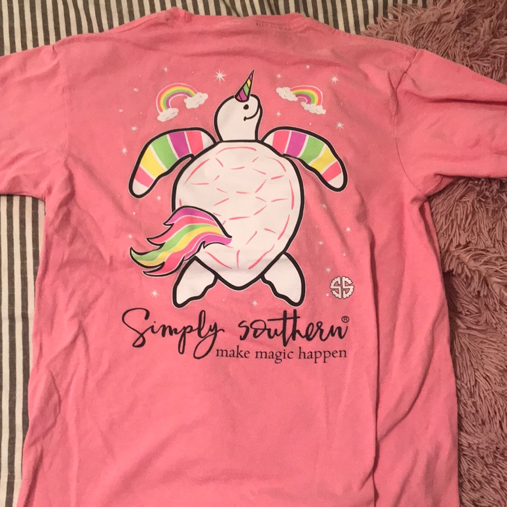 Simply Southern Pink Unicorn Turtle Tee